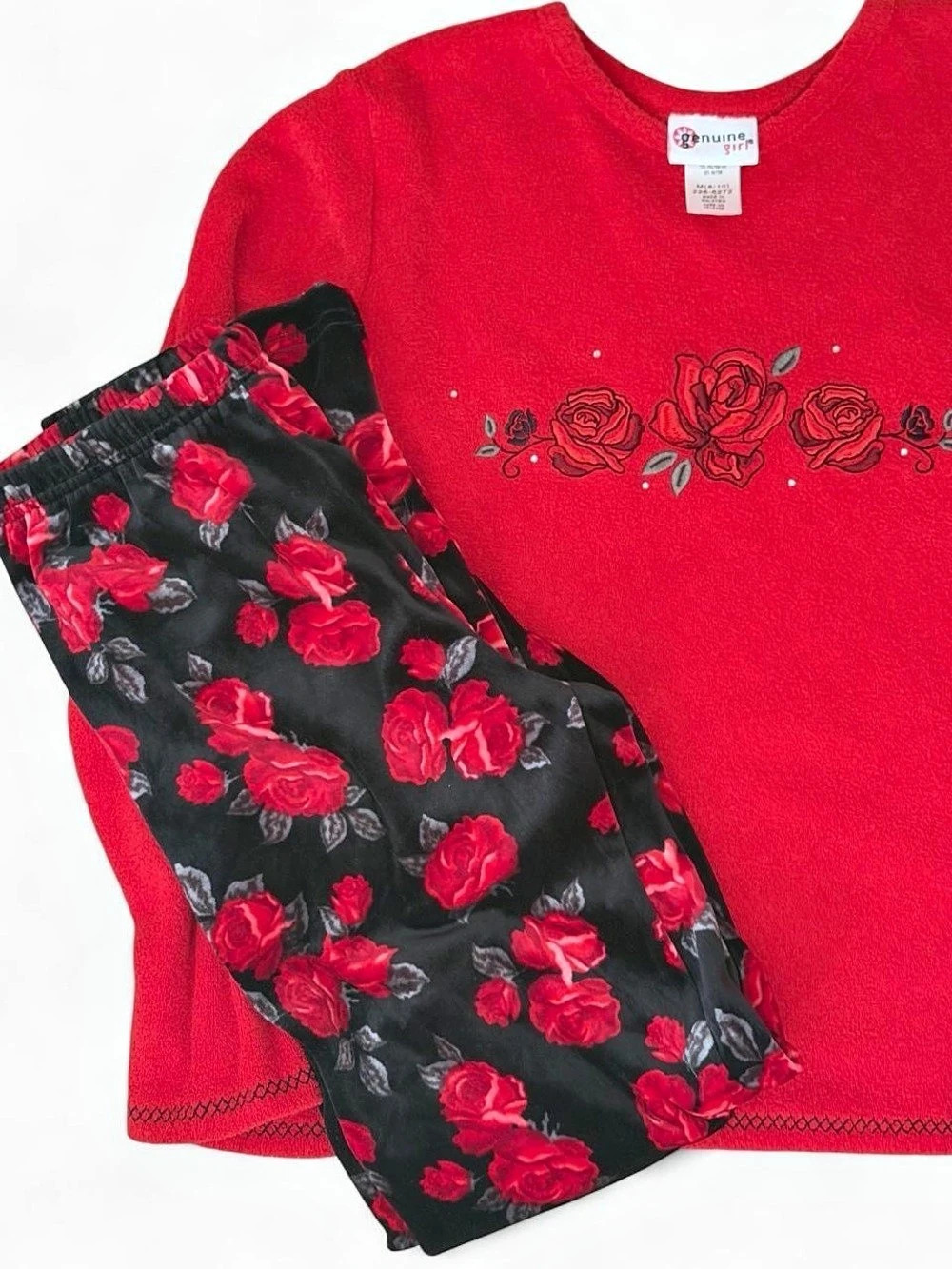 Y2K Genuine Girl Rose 2-Piece Cozy Set Girls M 8/10